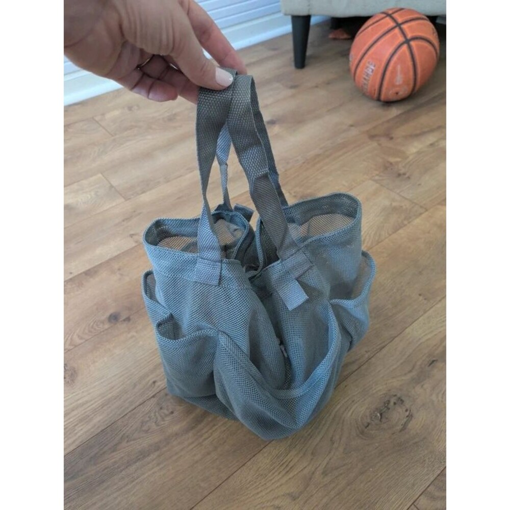 Mesh Shower Caddy Portable for College Dorm Essentials Grey